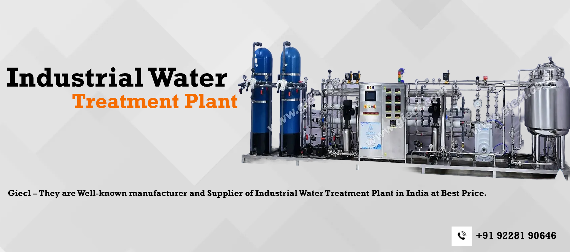 Industrial Water Treatment Plant Exporter